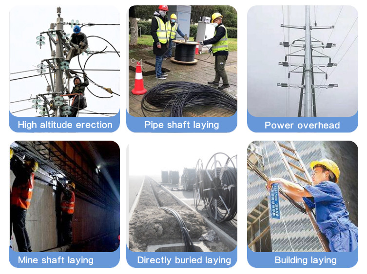 24 Core ADSS Fiber Optic Cable G652D Self Supporting Aerial Fiber Cable