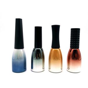 China Mini Round Shape 5ml Empty Nail Polish Bottles Colorful Glass Customize on sale