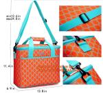 Large Soft Cooler Insulated Picnic Bag for Grocery, Camping, Car, Bright Orange