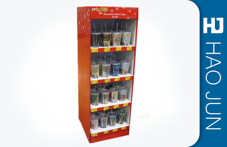 Supermarket Cardboard Advertising Stand , Cardboard Store Display For Bread