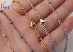 2mm Thickness SS304 Small Bead Rolo Link Bulk Jewelry Chain