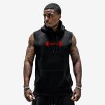 Wholesale Apparel Men Logo Printing Polyester Sleeveless Hoodies