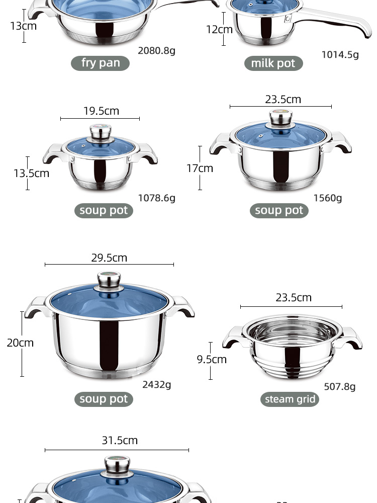 Wholesale Kitchen Non Stick Cookware Set Non Stick Cooking Utensil Set Stainless Steel Nonstick Cookware Sets
