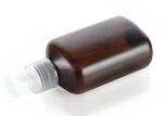 Brown 125ml Amber Square Pet Bottle With Cleanser Pump