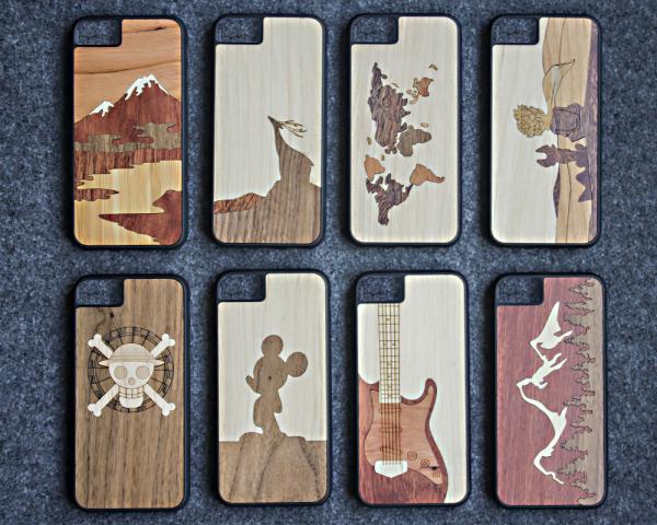 Ultra Slim Luxury Bamboo Wood iPhone Case Laser Personality Pattern OEM