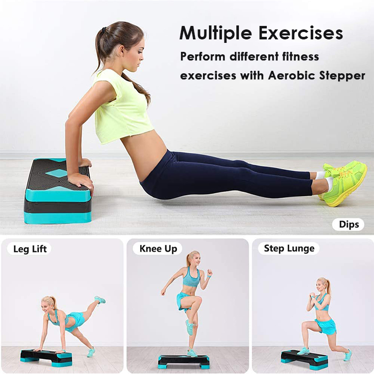 W28CM 100mm Aerobic Step Board Training Mobility Risers For Step Platform Gym