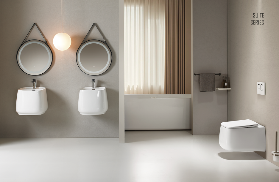 Ceramic Wall Hung Above Counter Sink Bowl For Modern Bathrooms