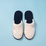 Winter Furry Hotel Amenity Kit , Hotel Bedroom Womens Closed Toe Slipper