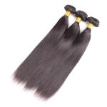 9A Unprocessed Indian Human Hair Bundles Straight 12''- 32'' , Natural 1b Black