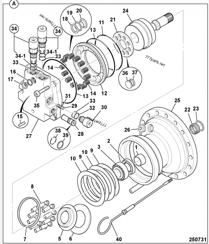 Excavator SH120 JS130 CX130 Swing Motor Assy LNM0437 LNM0434 LNO0304 SG04E-202