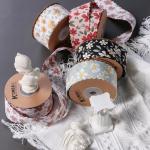 Floral Personalized Grosgrain Ribbon Weave Edge Ribbon For Gift Packing