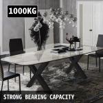 X Shaped Frame Legs for Black Industrial Rustic Metal Dining Table in Office
