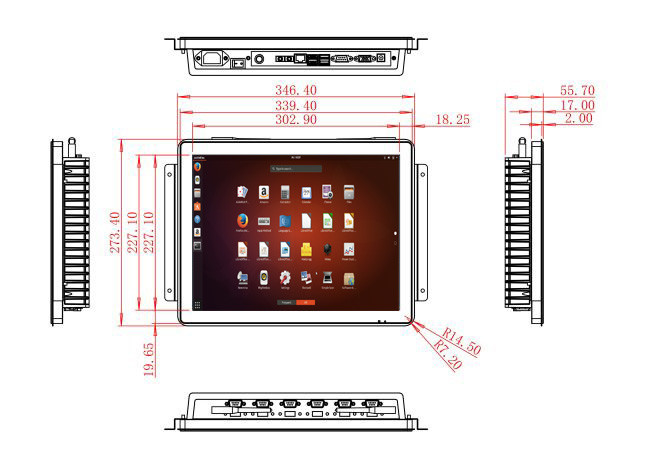 15-Inch Linux Display for Industrial HMI Panels and Factory Control
