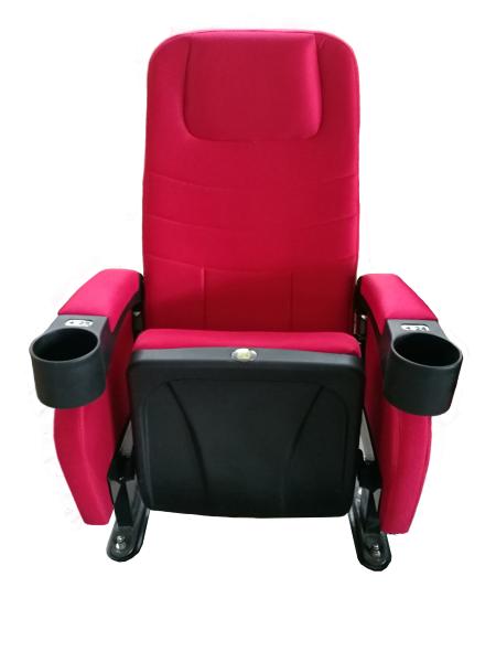 Professional Theater Room Furniture , Curved Theater Seating Powder Coating