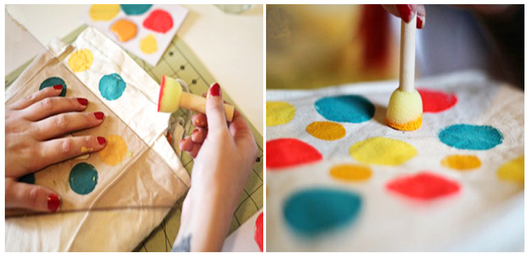 Kids DIY Painting Art Craft EVA Foam Paint Roller mini Sponge stamp roller foam brushes Sponge Roller kids Sponge Stamp