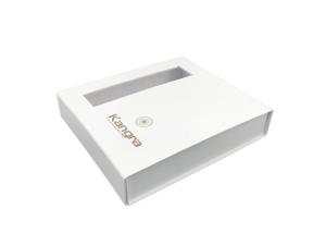 Quality White Collapsible Gift Boxes , Foldable Paper Box With Magnet And Window wholesale