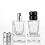Perfume Glass Spray Bottles Thick Bottom Crimp Neck Square Parfum Bottle