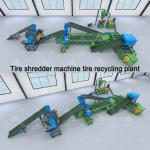 Waste Truck Car Tire Tyre Recycle Recycling Machine Plant Line Double Shaft Tire