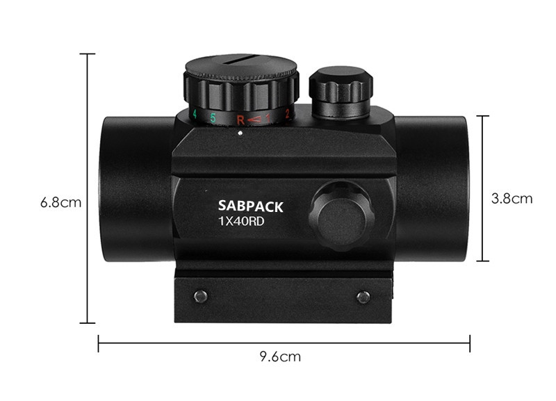 1x40 Tactical Rifle Red Dot Scope Sight Green Red Dot Collimator 11mm/20mm Weaver Rail