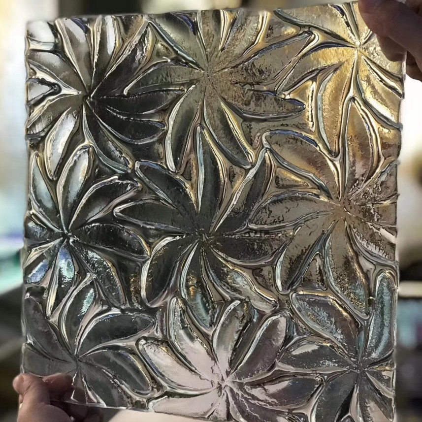 Decorative Tempered Art Glass Partition Screen 6mm to 19mm Thick Hot Melting