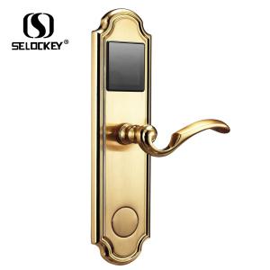 Quality Stainless Steel Hotel Management System EU Handle Door Locks wholesale