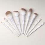 9pcs All In One White Face Makeup Brush Set Patented X Style Cosmetic Brush