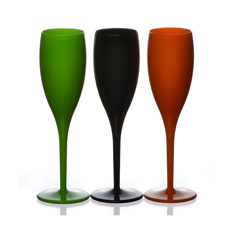Reusable Clear Plastic Champagne Glasses Dishwasher Safe