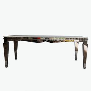 Quality 75cm Height 10 People Multifunctional Dining Table With Shining Gold Stainless Steel wholesale