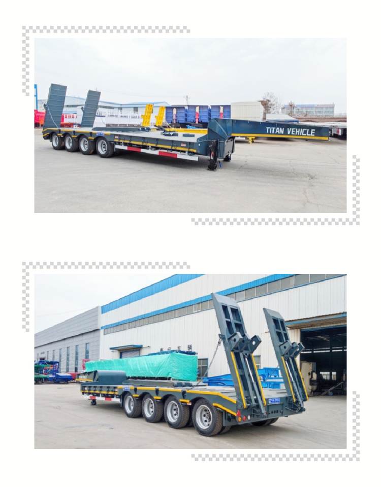 TITAN 4 Axle 100 Ton 40 Feet Low Bed Trailer Price