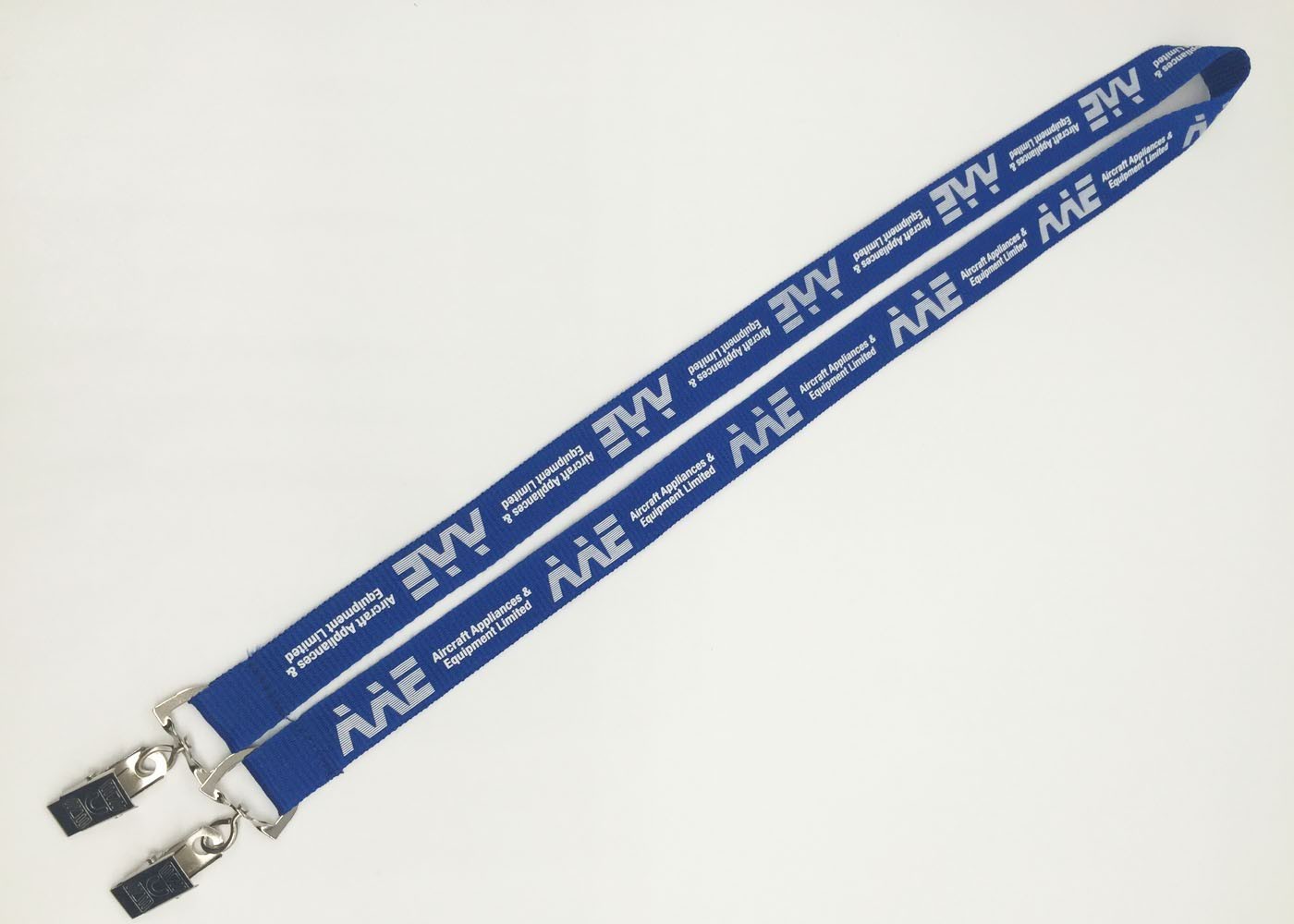 Fashionable Nylon Silk Screen Lanyards With Snap Hook / Card Clip