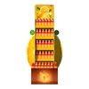 Advertising 350g CCNB Corrugated Floor Drinks Display Stand Powder Coated