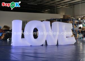 Quality White Fabric LED Lighting Inflatable Letter LOVE By Touch Screen Remote Control wholesale