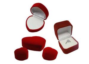 Quality Luxury Glossy Velvet Cardboard Jewelry Boxes Necklace And Earring Gift Box wholesale