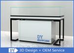 Durable Metal Wood Jewelry Display Cases With Locks / Acrylic Logo