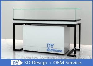 Quality Durable Metal Wood Jewelry Display Cases With Locks / Acrylic Logo wholesale