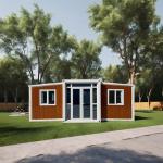 Waterproof 40FT Container House Expandable Modern Style With Wooden Floor
