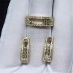 diamonds earring 18kt gold with yellow gold or white gold