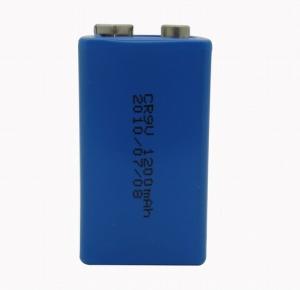 Quality High Energy Smoke Alarm CR9V 1200mAh 9.0V Li-mno2 Battery Eco-friendly wholesale