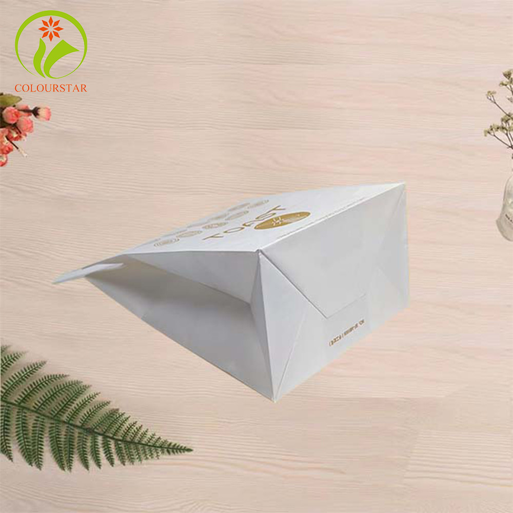PMS Printing 300gsm Bakery Food Paper Bag CMYK Loaf Kraft Paper Bag