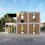 20ft/40ft Easy Move Prefabricated Flat Pack Container Wall 50/75/100mm Wave