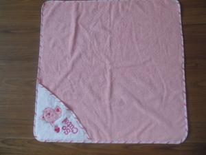 Quality cotton baby towels,pink hooded towel,terry baby bath towel wholesale