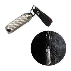 Quality Titanium Alloy Pill Container Box Case Keychain wholesale
