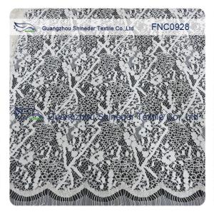 Quality Cord Lace Fabric Eyelash repeat Cotton&amp;Nylon Fabric of Wave Line wholesale