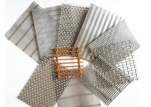 China Copper Architectural Wire Mesh , Cable Rod Weave Architectural Metal Screen on sale