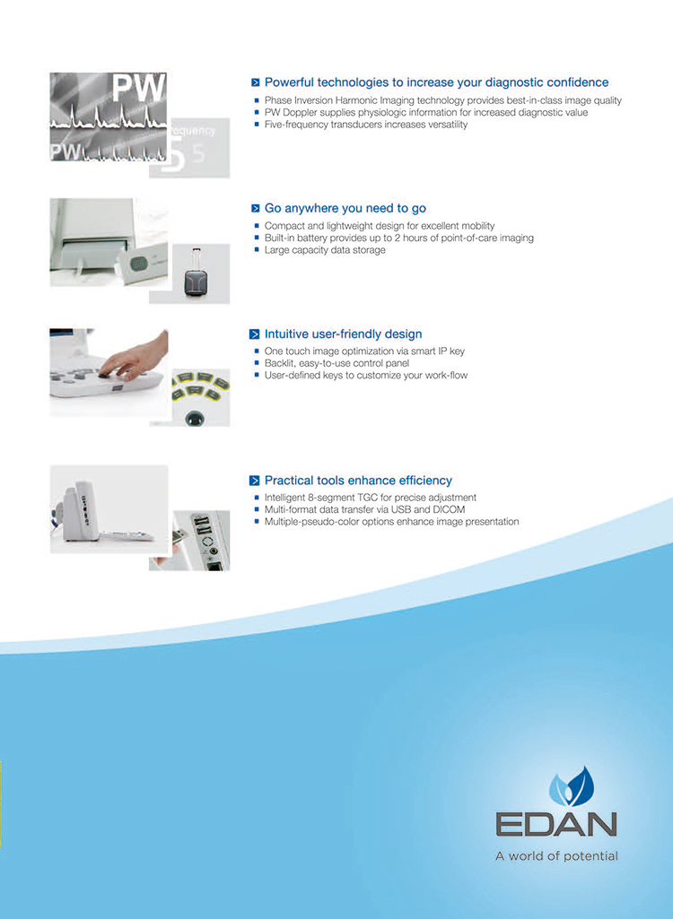 Best Price Edan DUS 60 B/W PW black and white ultrasound machine