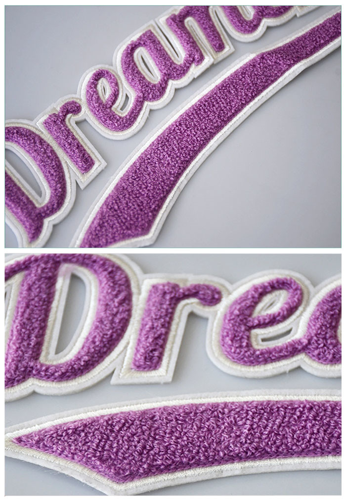 Sweater Chenille Patch Embroidery , Ironing Sew On Patches For Clothes