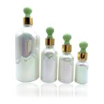 Silver OEM Screen Printing Cosmetic Dropper Bottles UV Protection