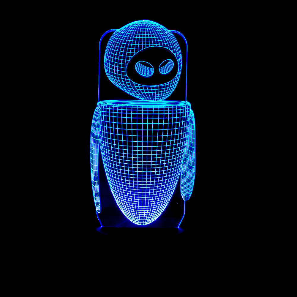 Robot movie Eva Wali 3D night Lights Colorful custom picture logo words sign LED Visual Lights Gifts Ambient Table Lamp