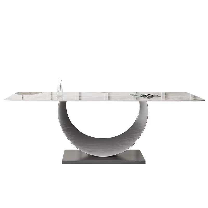 Modern Rectangular Dining Table Chair Sets Nordic Marble Top Dining Set