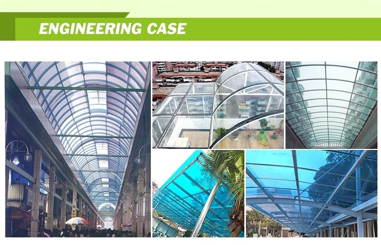 5mm Clear Twin Wall Polycarbonate Hollow Sheet 100% Virgin With UV Coating
